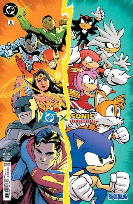 DC X Sonic The Hedgehog #1 (Of 5) Cover B Ethan Young Card Stock Variant