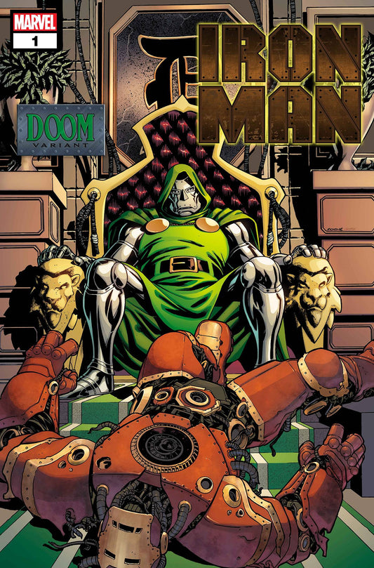 IRON MAN #1 MIKE MCKONE DOOM VAR